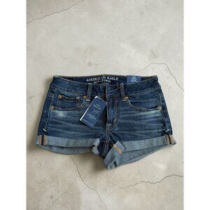 AMERICAN EAGLE Shortie Low Rise Denim Jeans Size 2 NEW NWT